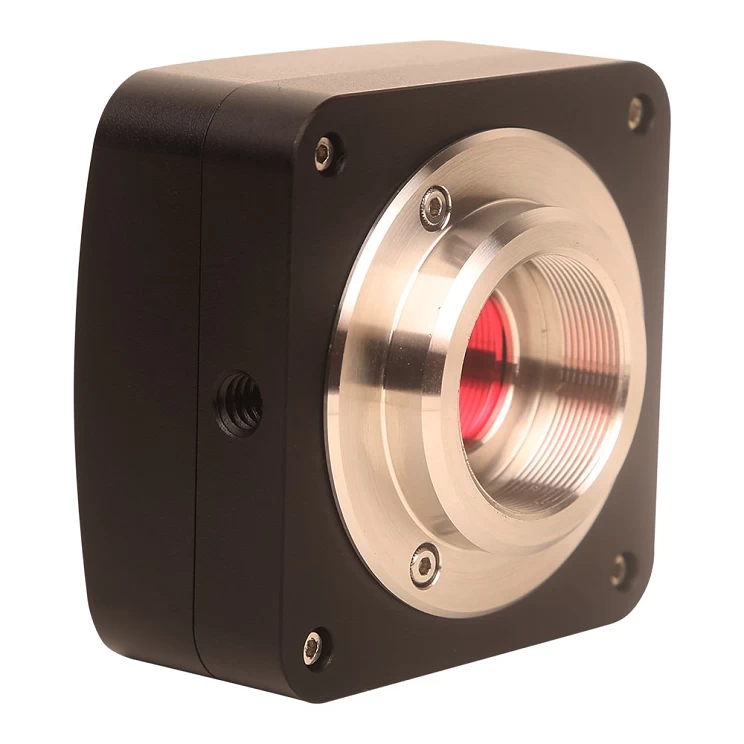 ToupTek UCMOS USB 2.0 C-Mount CMOS Kamera – 0.35 MP–14 MP çözünürlük, kompakt metal gövde, mikroskopik görüntüleme için optimize edilmiş.
