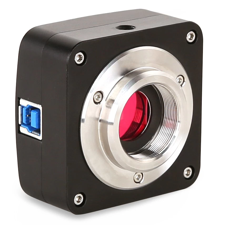 ToupTek C3CMOS USB 3.0 C-Mount CMOS Kamera – 3.5–10 MP çözünürlük, yüksek hızda veri aktarımı ve dayanıklı CNC alüminyum gövde ile güçlü mikroskopik görüntüleme çözümü.